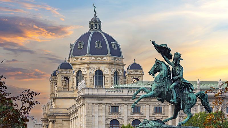 Statue of Archduke Charles on Heldenplatz square, Vienna, Austria